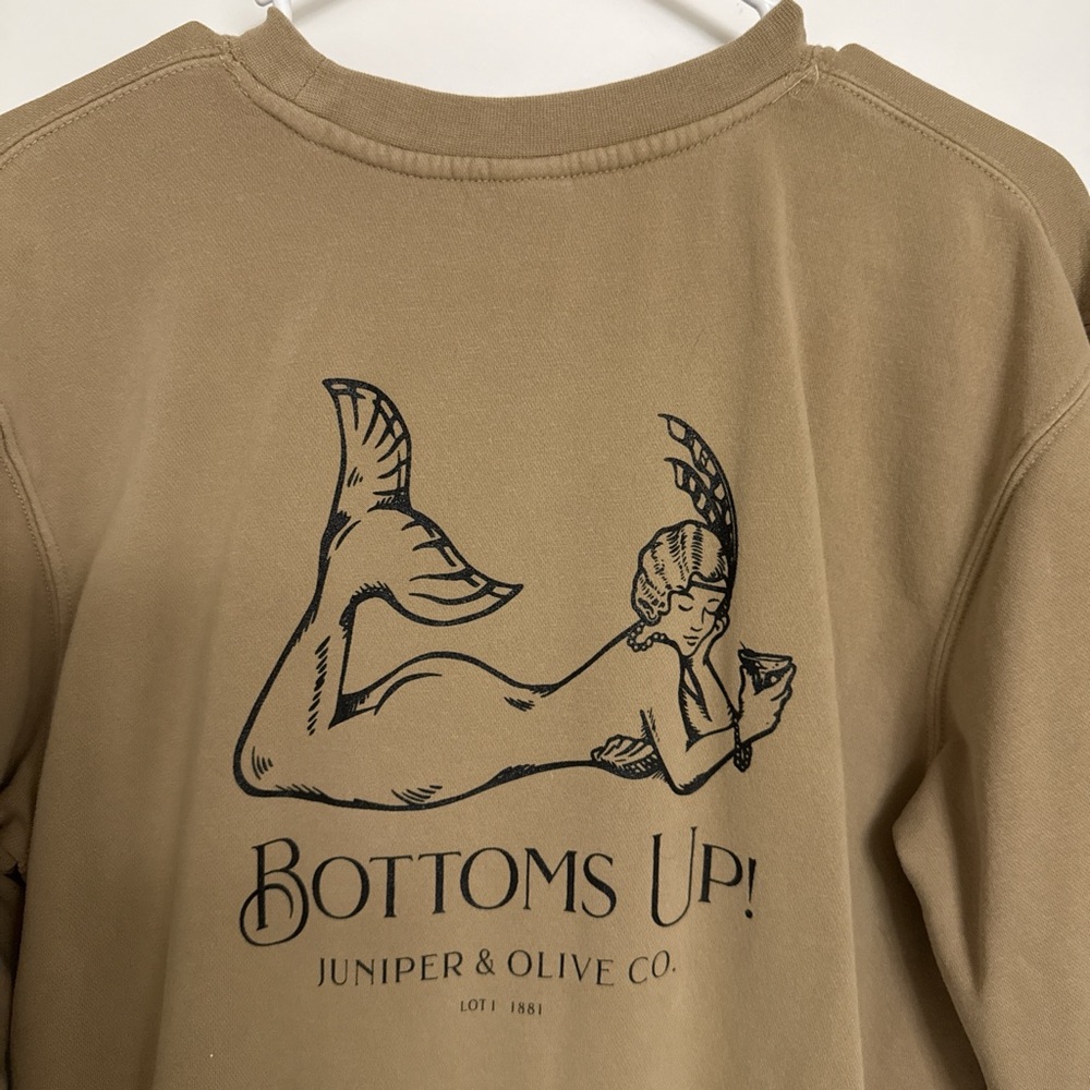 Juniper & Olive Co. Tan Graphic Sweatshirt